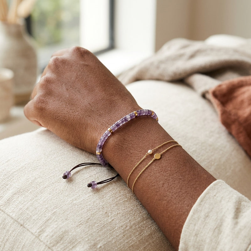 Amethyst Stone Bracelet "Emperor"