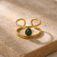 Malachite ring "Antic"