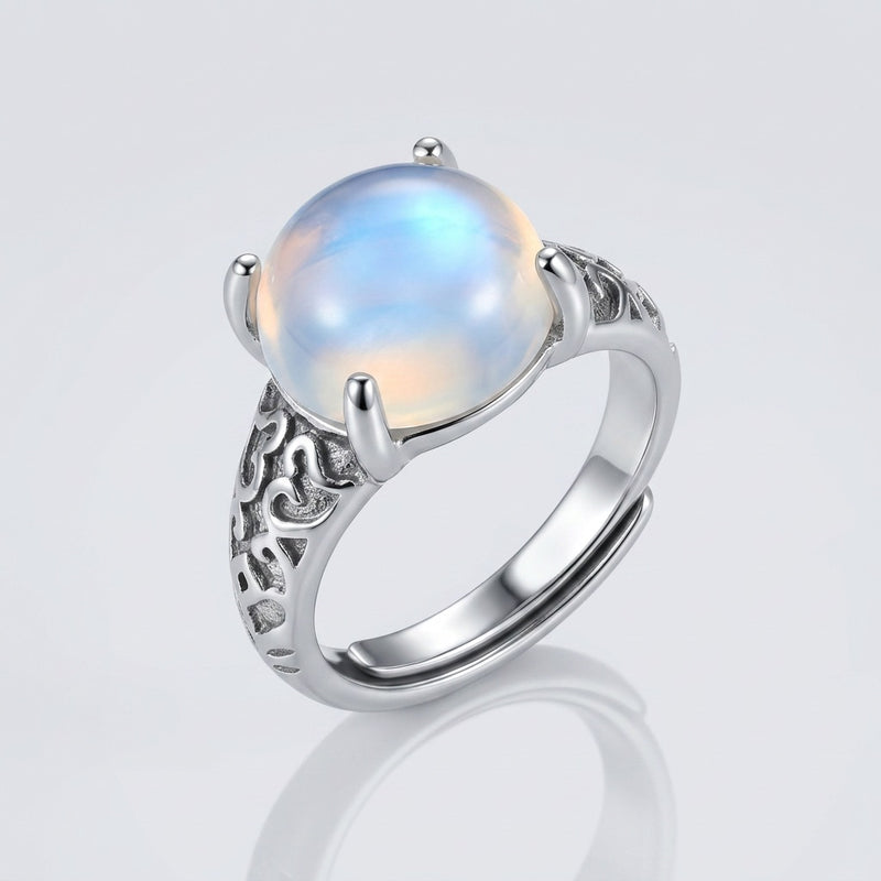 Opal Stone Adjustable Ring "Luneria Bloom"