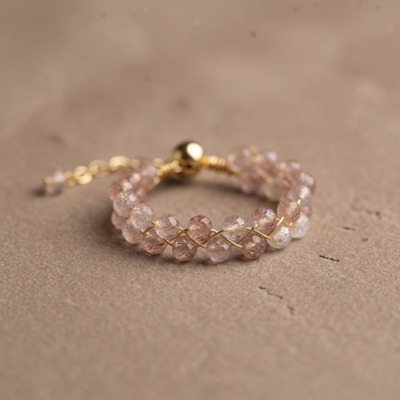 Rose Quartz Ring "Grape"