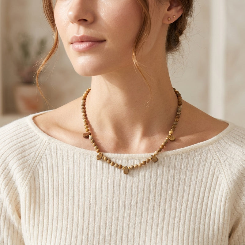 Agate Necklace "Reflection"