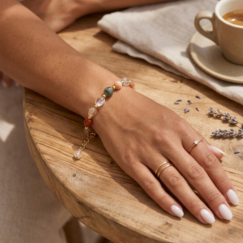 Mixed Agate Stone Bracelet “Yanlei”