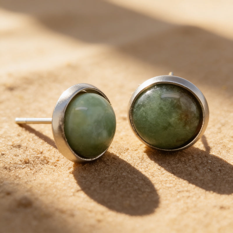 Agate Stone Stud Earrings "Orbita"