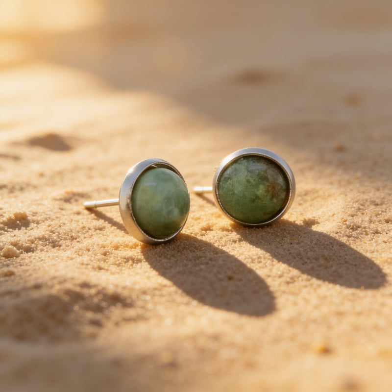 Agate Stone Stud Earrings "Orbita"