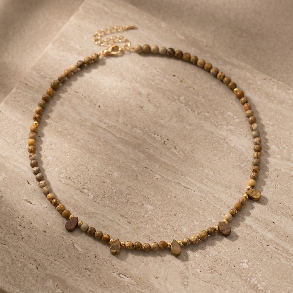 Agate Necklace "Reflection"