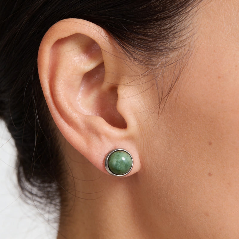 Agate Stone Stud Earrings "Orbita"