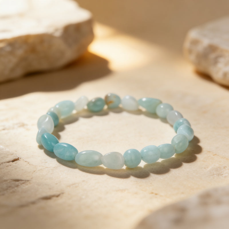 Amazonite Bead Bracelet "Sea Whisper"