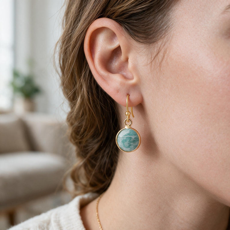 Amazonite Stone Earrings "Precious"