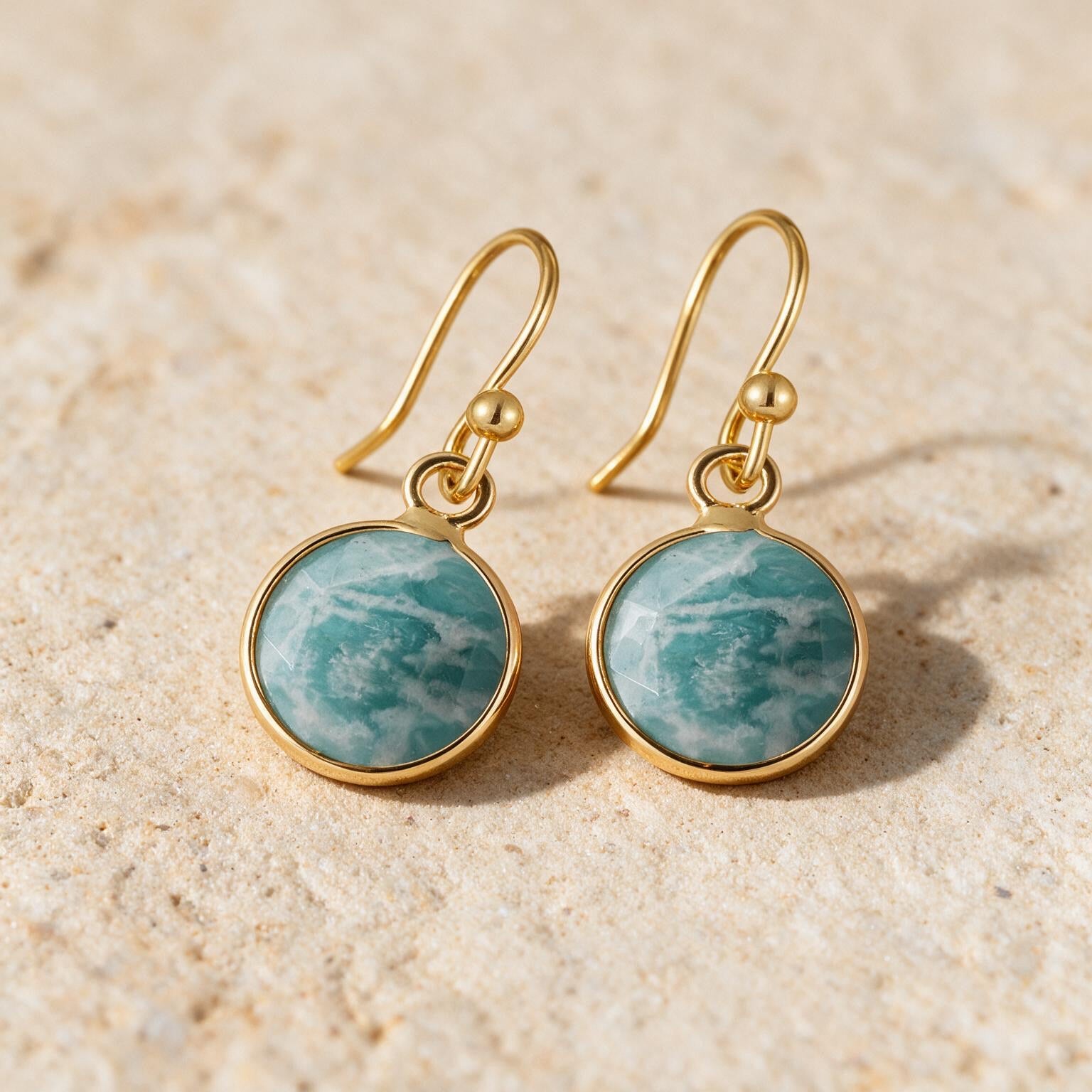 Amazonite Stone Earrings "Precious"