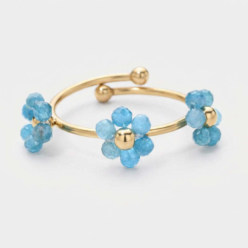 Amazonite Ring "Flower" adjustable
