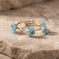 Amazonite Ring "Flower" adjustable