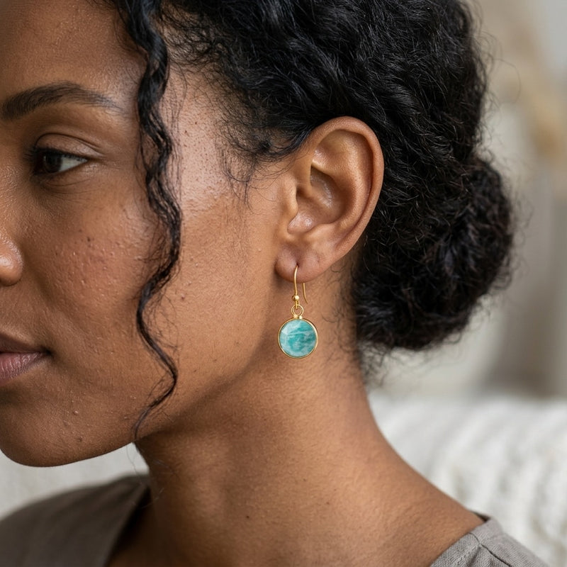 Amazonite Stone Earrings "Precious"