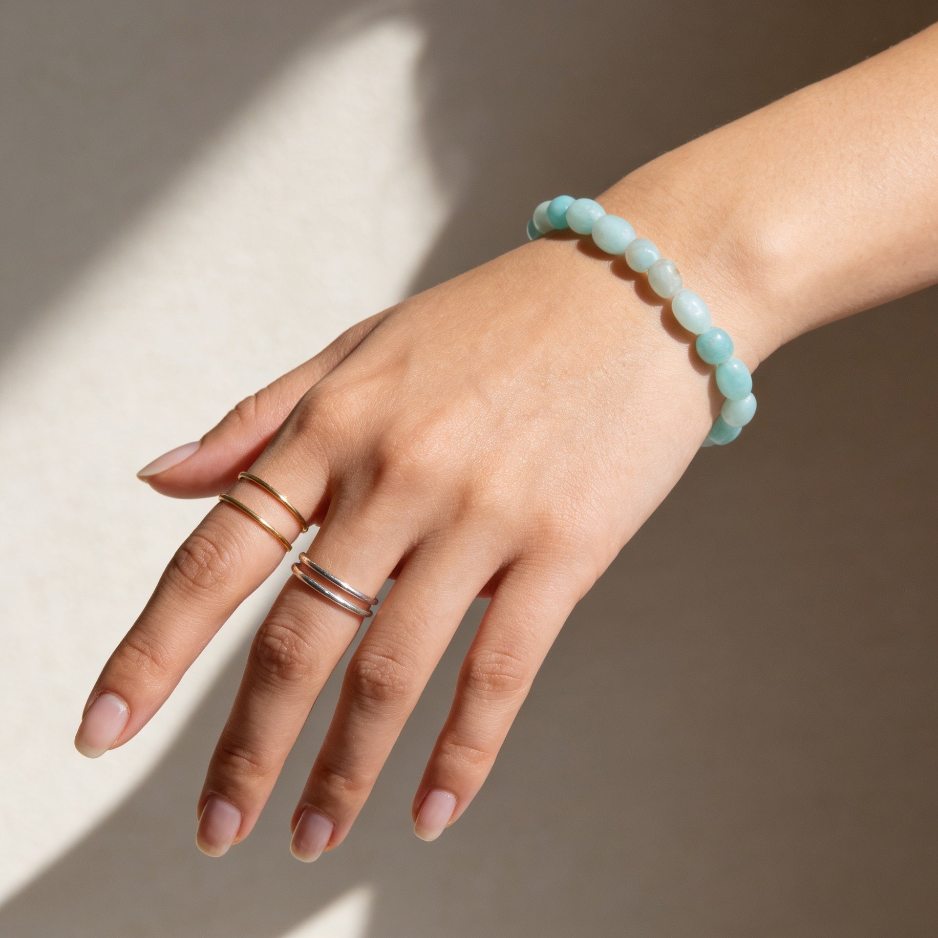 Amazonite Bead Bracelet "Sea Whisper"