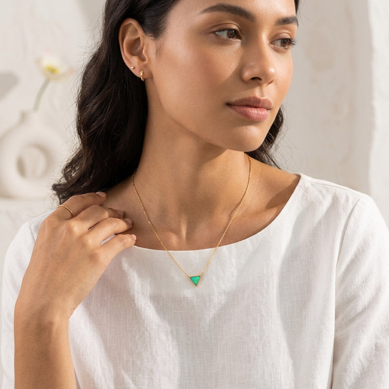 Amazonite Necklace "Triangle"