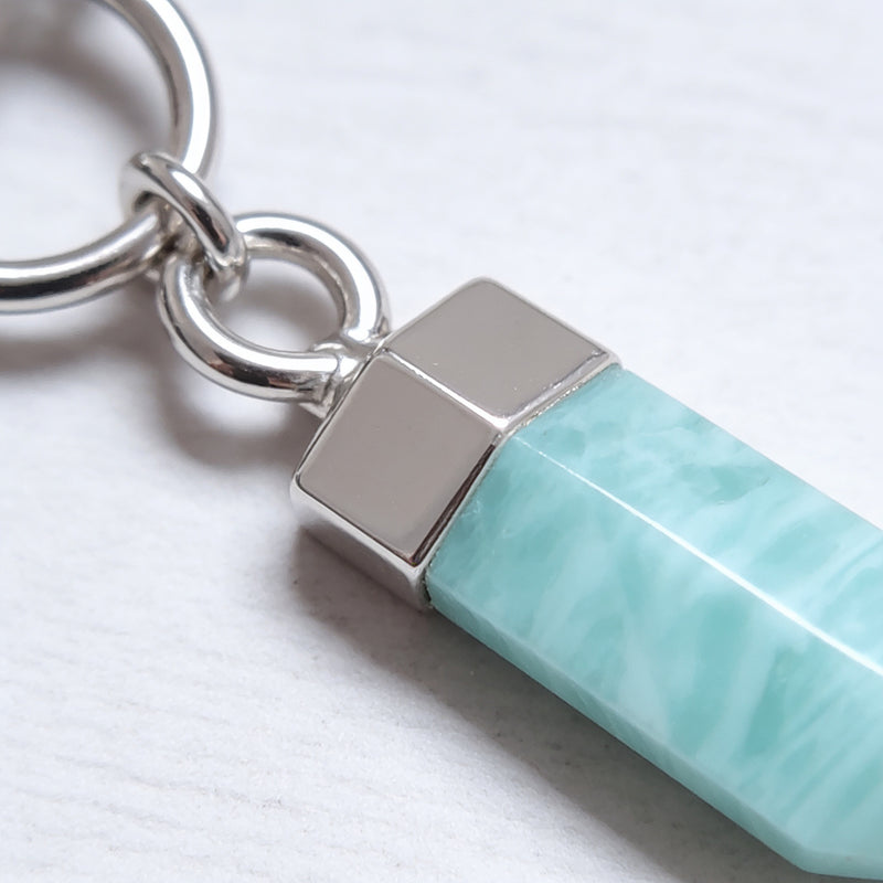 Amazonite Necklace "Nebula" gold/silver