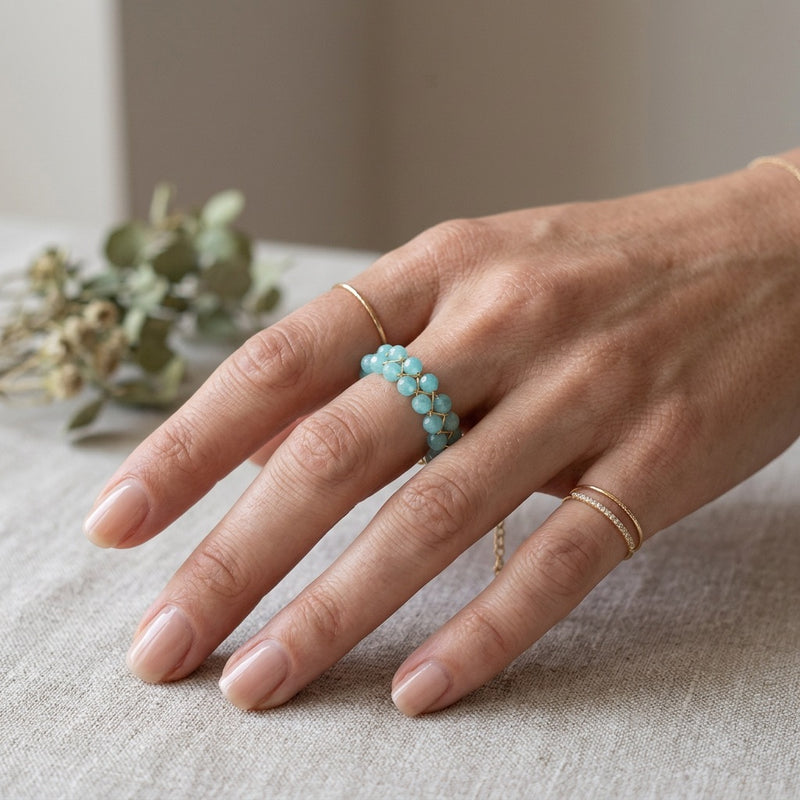Amazonite Ring "Grape"