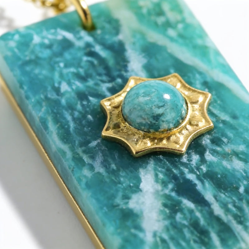 Amazonite Stone Necklace "Mobli"
