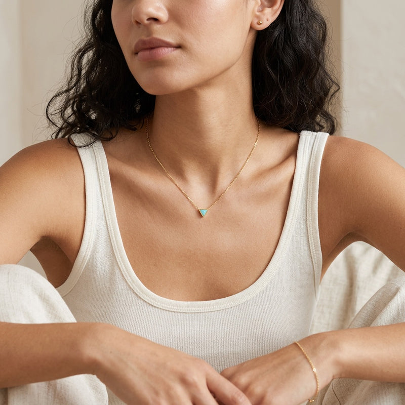 Amazonite Necklace "Triangle"