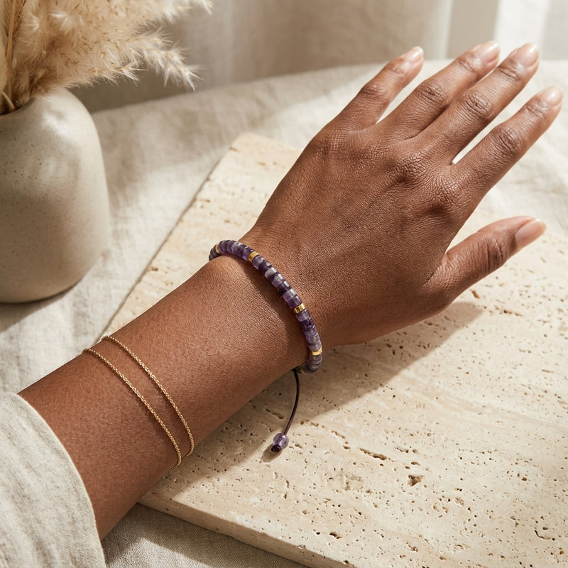 Amethyst Stone Bracelet "Emperor"