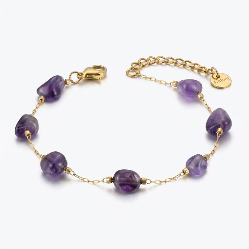 Amethyst Stone Bracelet "Veloria"