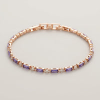Amethyst Bracelet "Pulpor" gold/ silver
