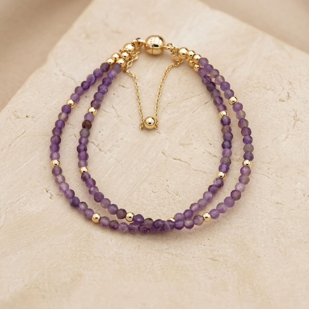 Amethyst Stone Bracelet "Feels"