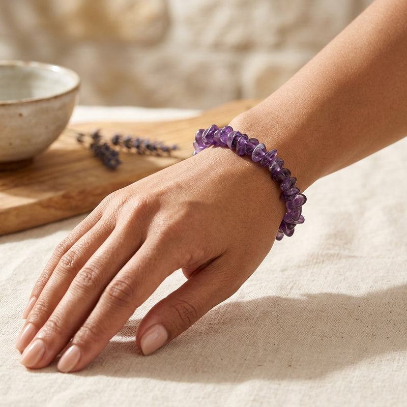 Amethyst Stone Bracelet "Nama"