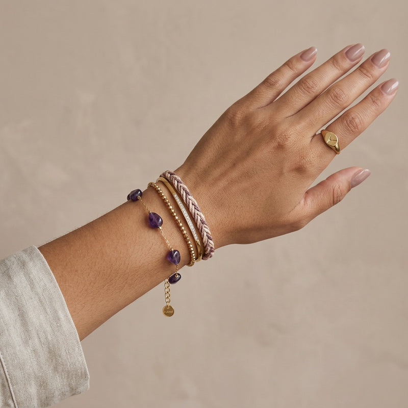 Amethyst Stone Bracelet "Veloria"