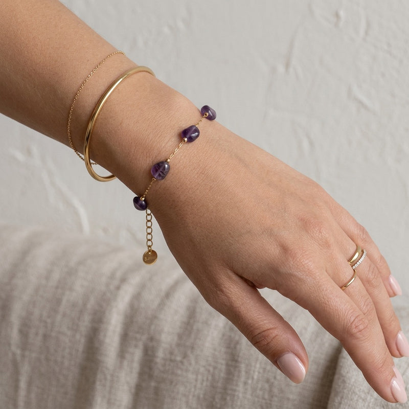 Amethyst Stone Bracelet "Veloria"