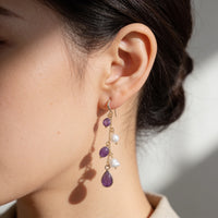 Amethyst Drop Earrings "Velisca"