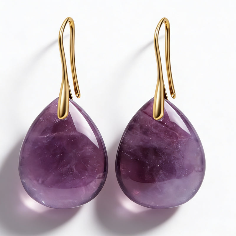 Amethyst Stone Earrings "Celestya Glow"