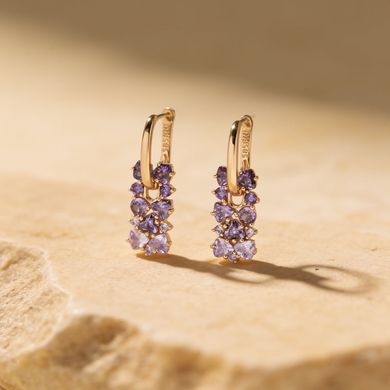 Amethyst Earrings "Gradient"
