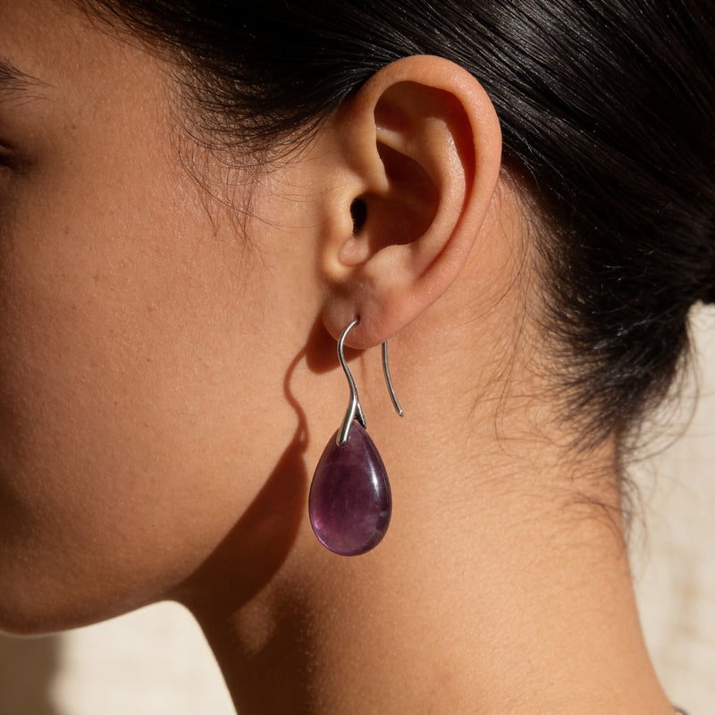 Amethyst Earrings "Veloura Mist"
