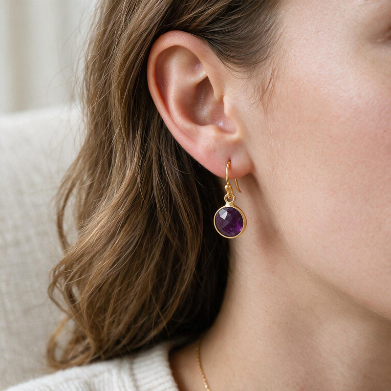 Amethyst Stone Earrings "Precious"