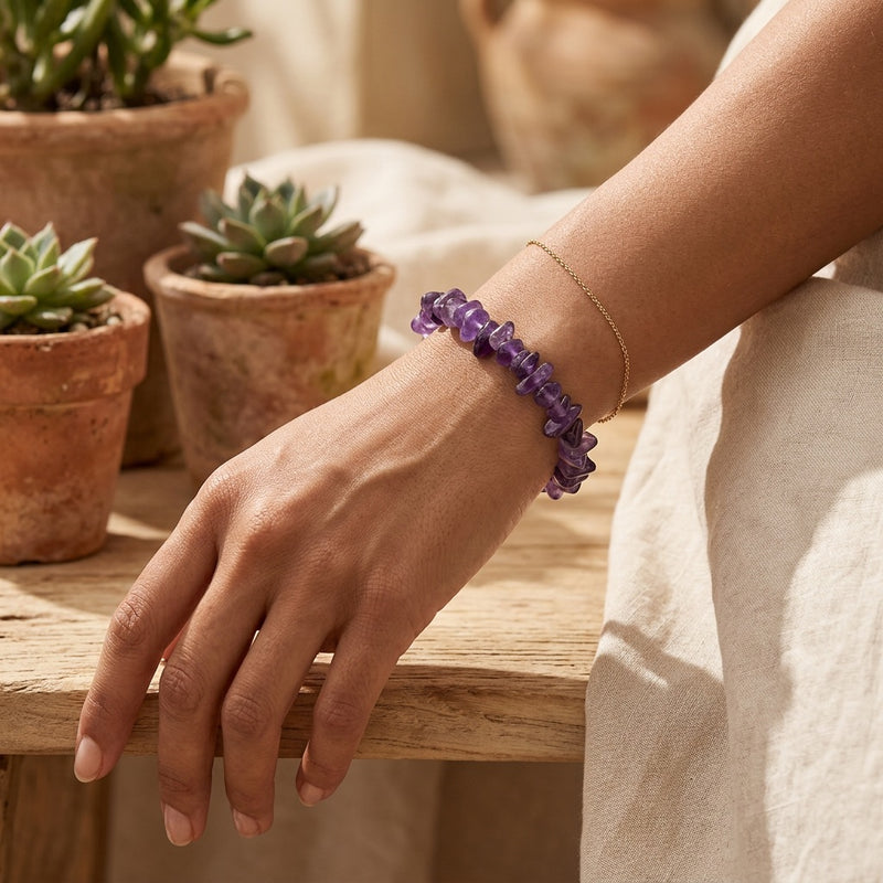 Amethyst Stone Bracelet "Nama"