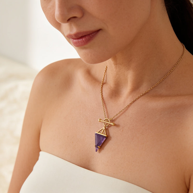 Amethyst Necklace "Hero"