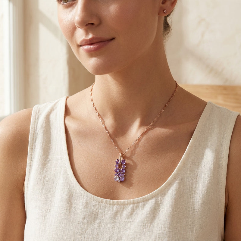 Amethyst Necklace "Gradient"