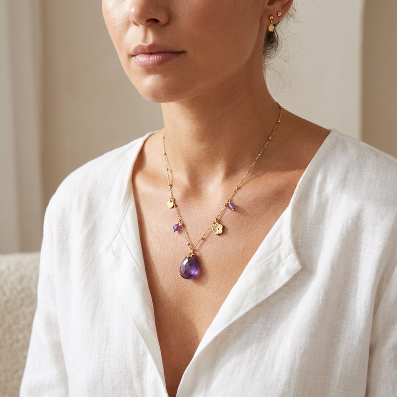 Amethyst Necklace "Joy"