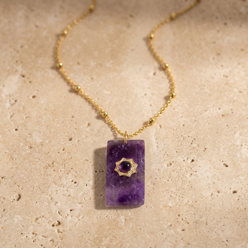 Amethyst Stone Necklace "Mobli"