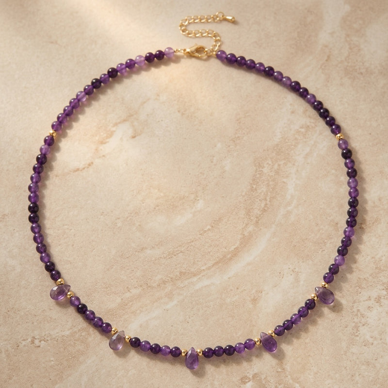 Purple Amethyst Necklace "Reflection"