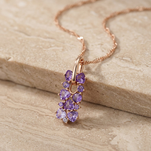 Amethyst Necklace "Gradient"