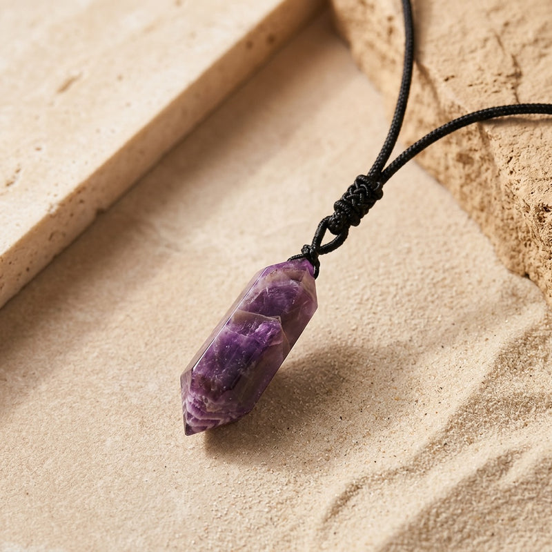Amethyst Necklace "Totem"