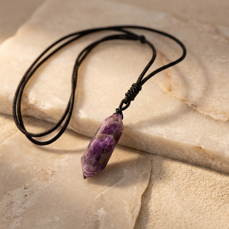 Amethyst Necklace "Totem"