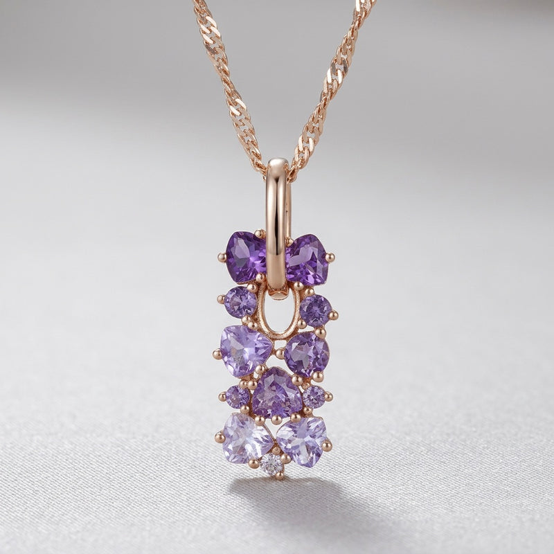 Amethyst Necklace "Gradient"