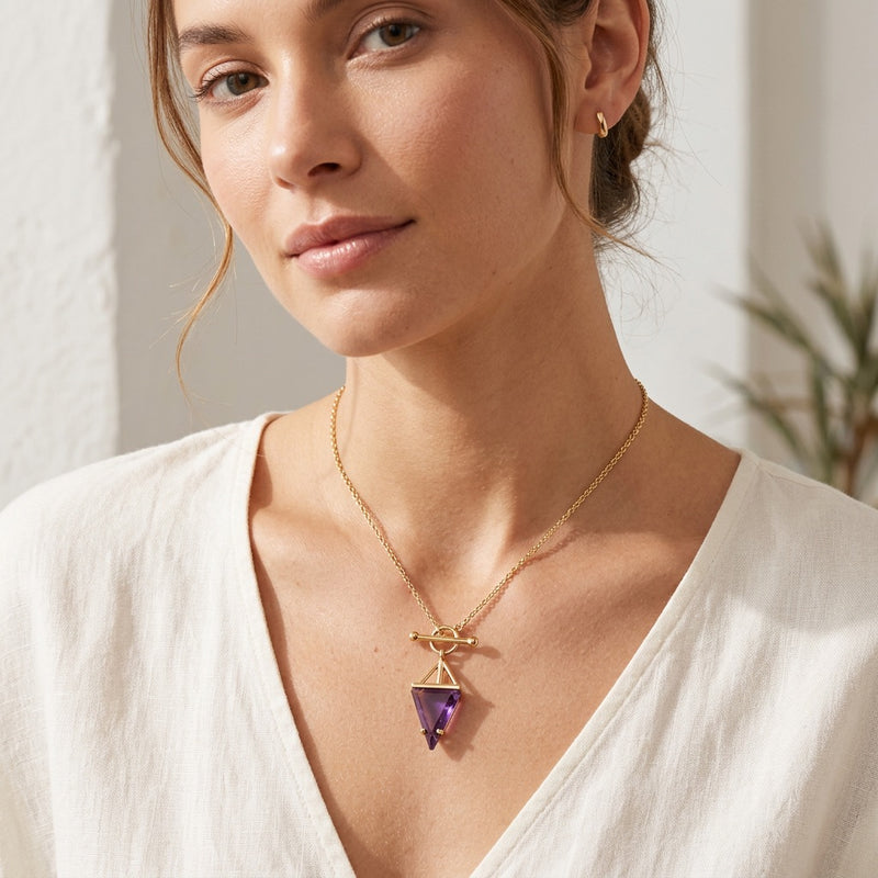 Amethyst Necklace "Hero"