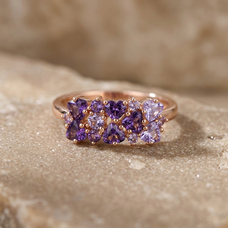 Amethyst Ring rose gold "Printemps"