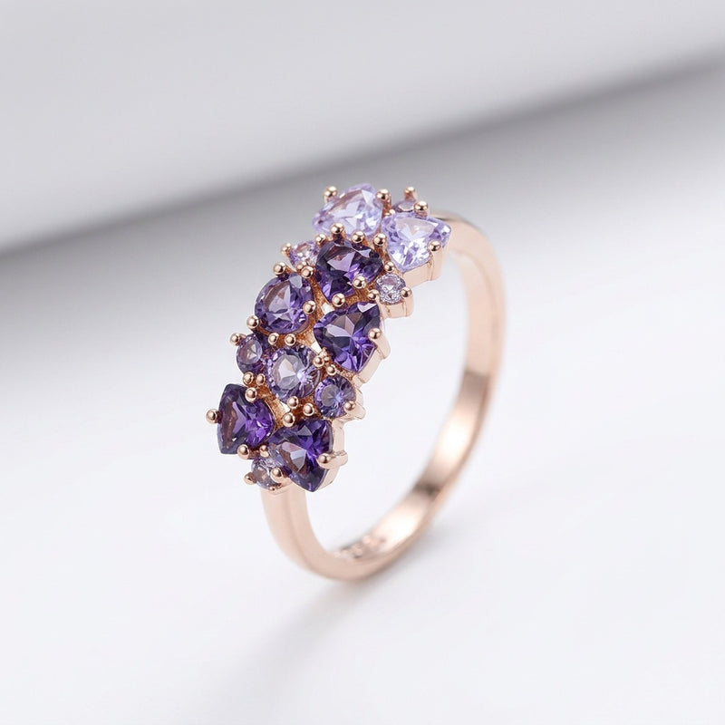 Amethyst Ring rose gold "Printemps"