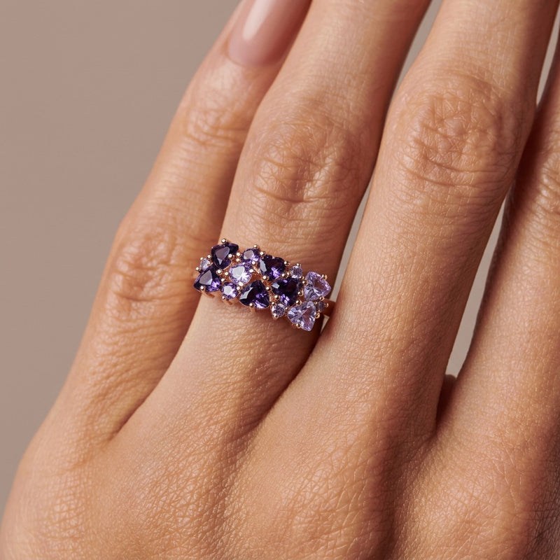 Amethyst Ring rose gold "Printemps"