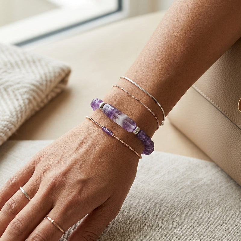 Amethyst Stone Bracelet "Velunis"