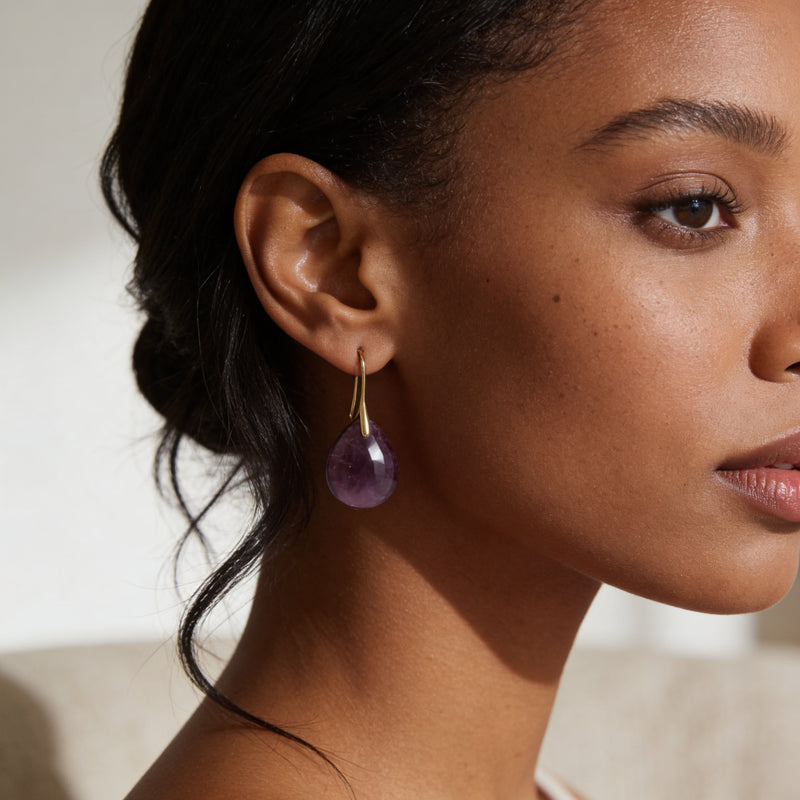 Amethyst Stone Earrings "Celestya Glow"